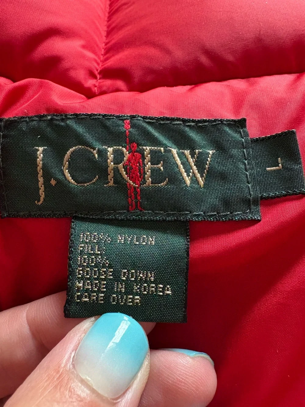 Vintage 90’s J.Crew Men’s Goose Down Puffer Vest Gorpcore